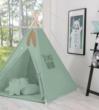 Dětské stany, teepee /  detsky-teepee-stan-vintage-mint-podlozka-vankusiky-a-dekoracia-lovel-04.jpg 