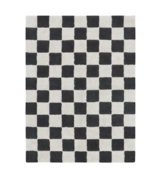 120 x 160 cm /  koberec-bavlneny-sachovnica-dark-grey-120-x-160-cm-lovel.jpg 