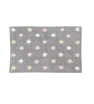 120 x 160 cm /  koberec-estrellas-tricolor-stars-grey-pink-120x160-lorena-canals-lovel.jpg 