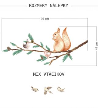 Forest - Lesní motiv /  nalepky-na-stenu-forest-vevericka-yokodesign-lovel-sk1.jpg 